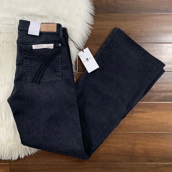 7 For All Mankind Luxe Vintage Black Dojo Trousers Denim...